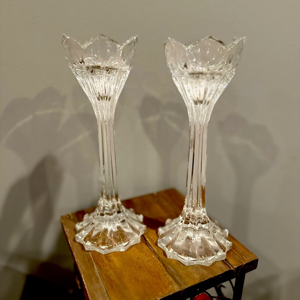 Vintage candle holders 9”